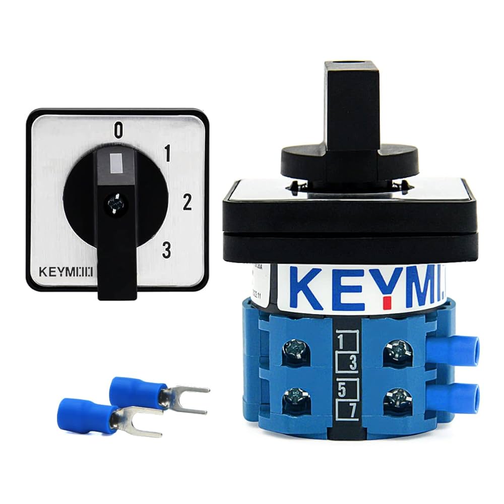 やー　328 Keymoo 20A Rotary Changeover Switch 660V 4 Position 2 Poles